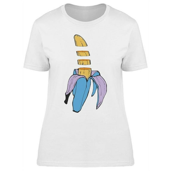 Cute Pastel Iced Banana T-Shirt Women -Image by Shutterstock, Female Medium