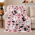 thumbnail image 1 of Cute Pastel autumn celebration Cats Pumpkins, Playful Pet Portrait Pattern, Warm Flannel Blanket for Kitchen and Dining Room, Cat Lovers autumn celebration Gift, Pet Lover Home Decor, 1 of 9