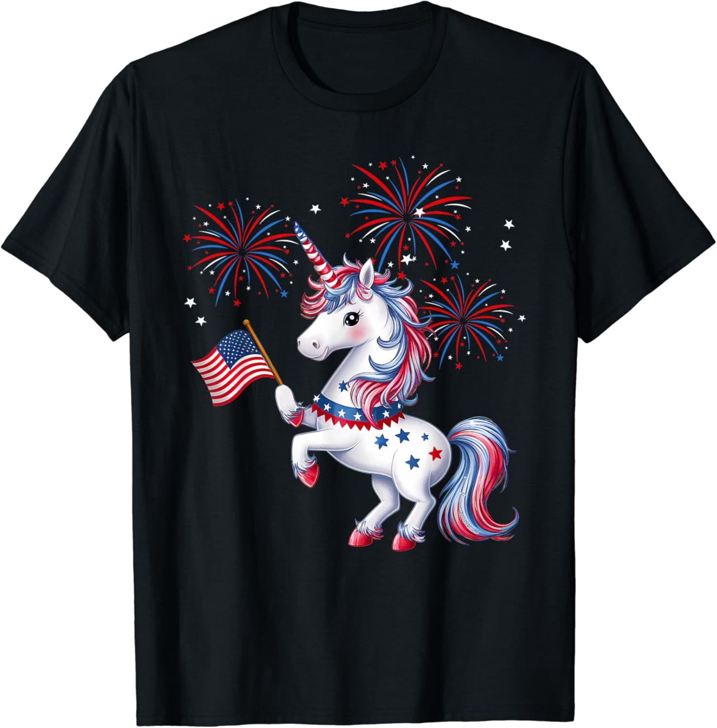 T-shirt Bébé Americorn - Licorne Qui Dabbe Fête Nationale 4 Juillet - Blanc Taille Toddler