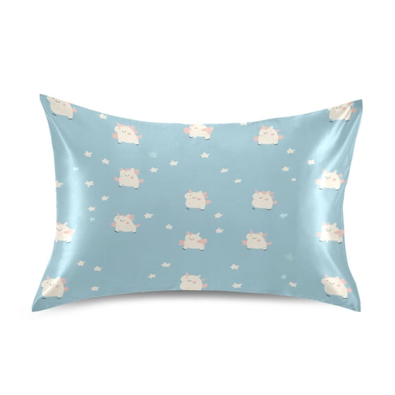 Cute Pattern Design Luxury Silky Soft Pillowcase Standard Size Wrinkle Resistant Envelope Closure 20x26in