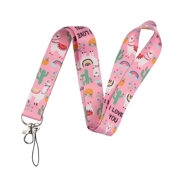 Cute Pattern Design Strap Lanyard Keychain