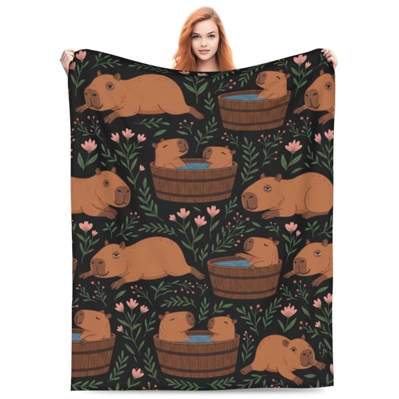 Cute Pattern Soft Flannel Blanket, Animal Print Throw, Warm Cozy Plush Blanket for Sofa, Couch and Home 50x40