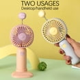 thumbnail image 1 of Cute Paw 2-in-1 Rechargeable Handheld Fan with Phone Stand & Base, Portable Mini Desk Fan for Office & Travel, 1 of 5