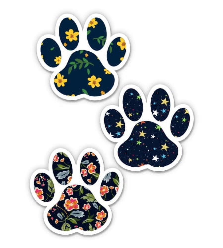 Dog Paw Print Heart Window Decal | Waterproof Vinyl Bumper Sticker, 8 Inch, Made In USA 1 thumbnail image