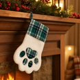 thumbnail image 1 of Cute Paw Shape Christmas Stocking For Gift Bag, Holiday Hanging Decor for Fireplace Mantel and Xmas Tree Gifts, 1 of 7