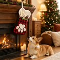 thumbnail image 1 of Cute Paw Shape Christmas Stocking For Gift Bag, Holiday Hanging Decor for Fireplace Mantel and Xmas Tree Gifts, 1 of 8