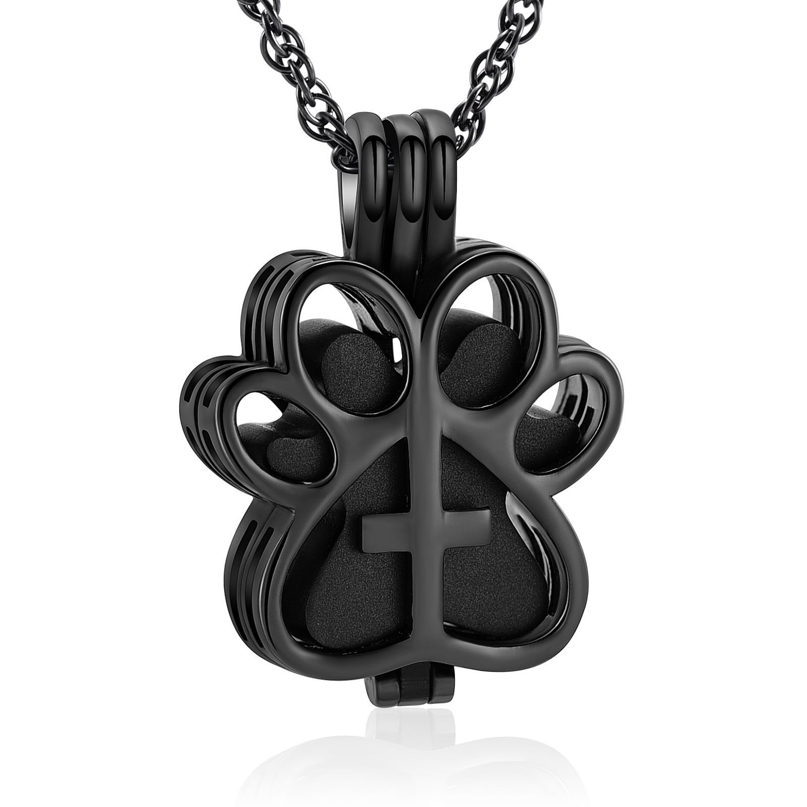 Cute Paw Shape Small Urn Necklace Lockets for Ashes Pet Cremation