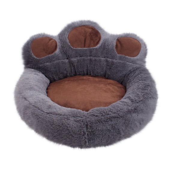 Cute Paw-Shaped Pet Bed, All-Season Plush Cat and Dog Nest with Removable Washable Cover for Small to Medium Pets