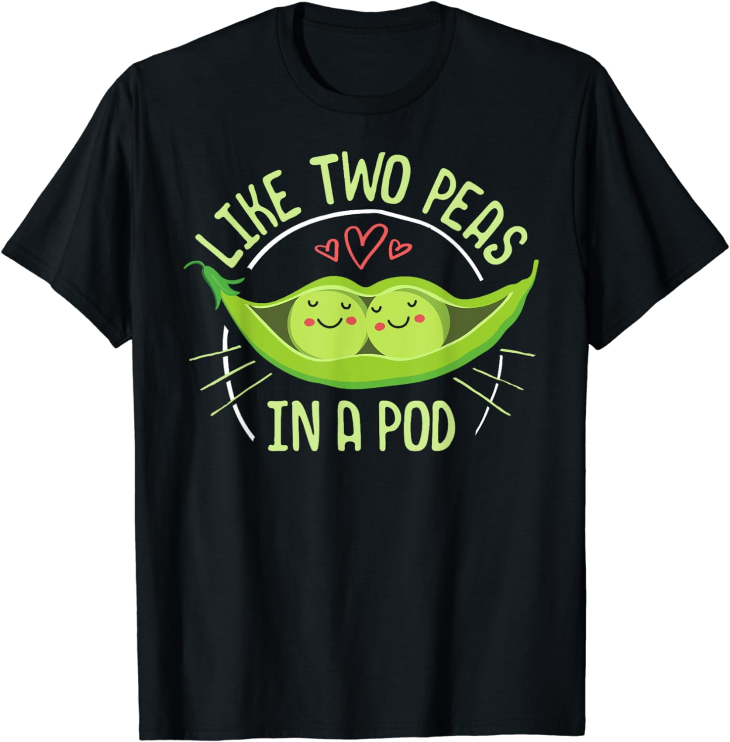 Cute Pea Pod Shirt Like Two Peas in a Pod Idiom TShirt