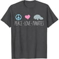 thumbnail image 1 of Cute Peace Love Manatees Chubby Sea Cow Softstyle Unisex T-Shirt Men Women Kids, 1 of 5