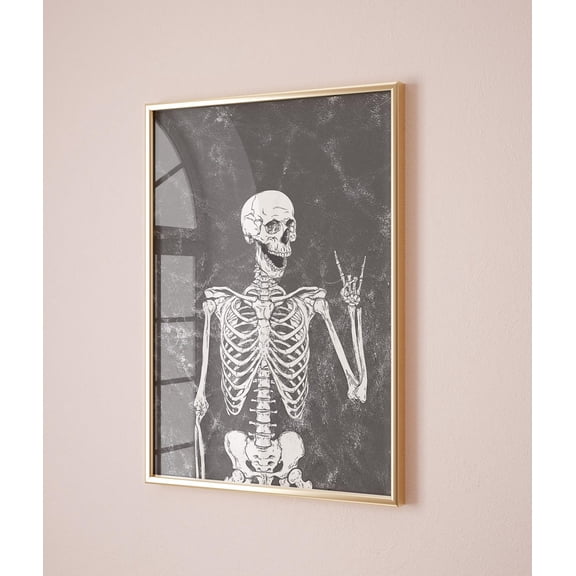 Cute Peace Trendy Minimal Wall Art, Unframed Canvas Size 12x18