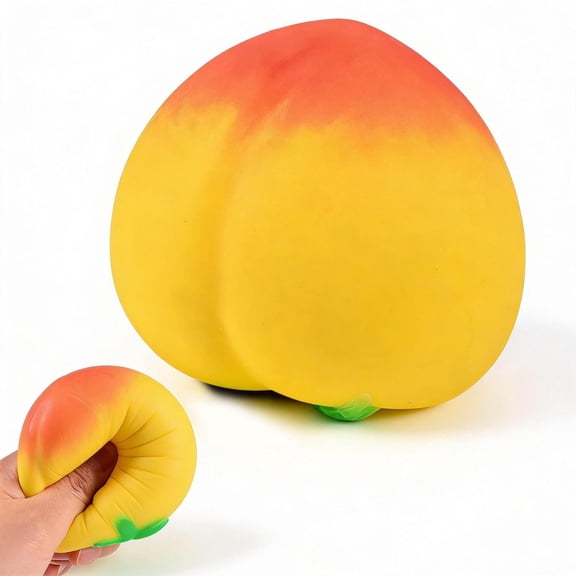 Cute Peach Squishies Dumpling, Soft Slow Rise Squishies Ball, Realistic Mini Stress Relief Yellow Squishies Fidget Toys for Adults, Office