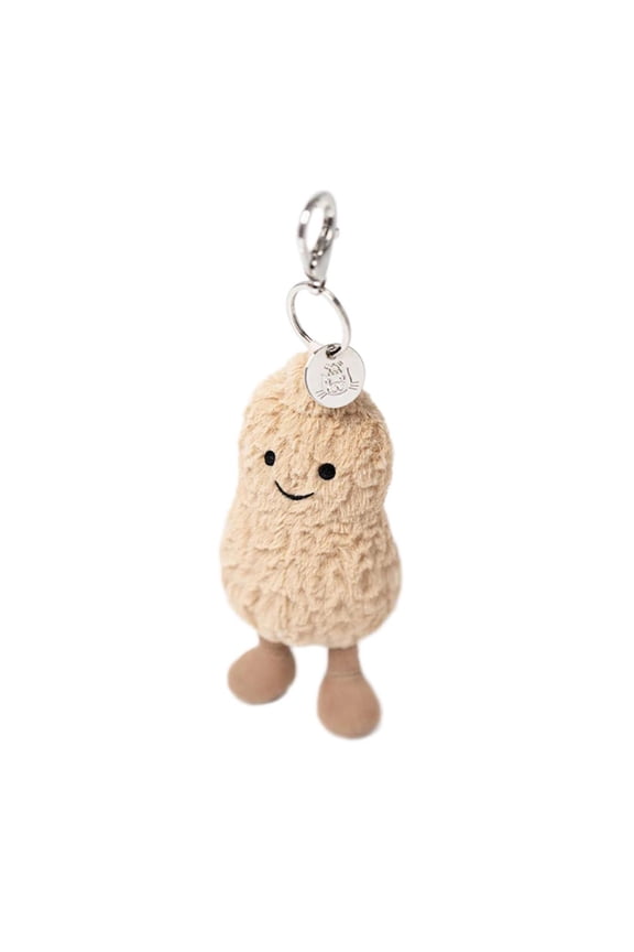 Cute Peanut Plush Toys Keychain Set, Soft Stuffed Food & Animal Bag Charm for Backpack, Perfect Plushie Toy Gifts