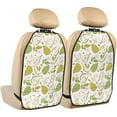 thumbnail image 1 of Cute Pear Light Green Leaves Mats Back Seat Protectors, Car Seat Protector Vehicle Organizers Waterproof Cover Back Seat Cover for Kids with 3 Storage Pockets 2 Pack, 1 of 5