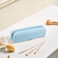 thumbnail image 1 of Cute Pencil Case,Silicone Pencil Pouch,Silicone Makeup Brush Holder,Soft Portable Cosmetic Brush Bag with Zipper,Travel Makeup Brush Case(Blue), 1 of 6