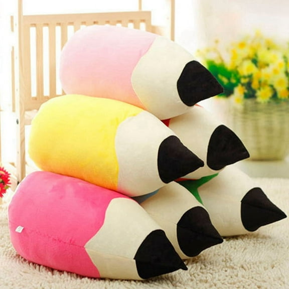Cute Pencil Pillow Classroom Plush Pillow for Kids Reading Corner Back to School Cushion Teacher Gift Cushion for Room E