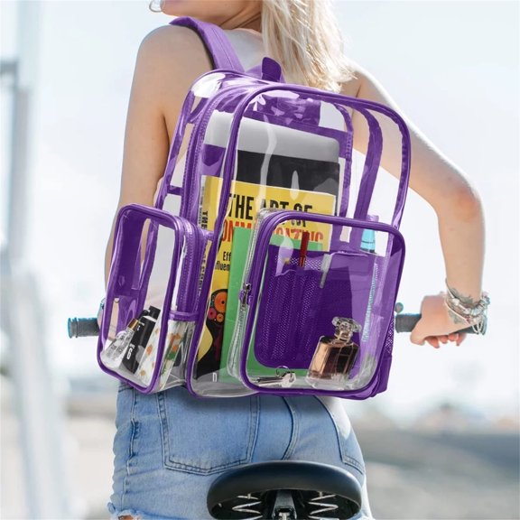 Clearance Sale!Transparent Backpack Backpack Student Backpack Pvc Fabric Backpack Male And Female Students Backpack Adult Backpack,Purple Office Cabinet
