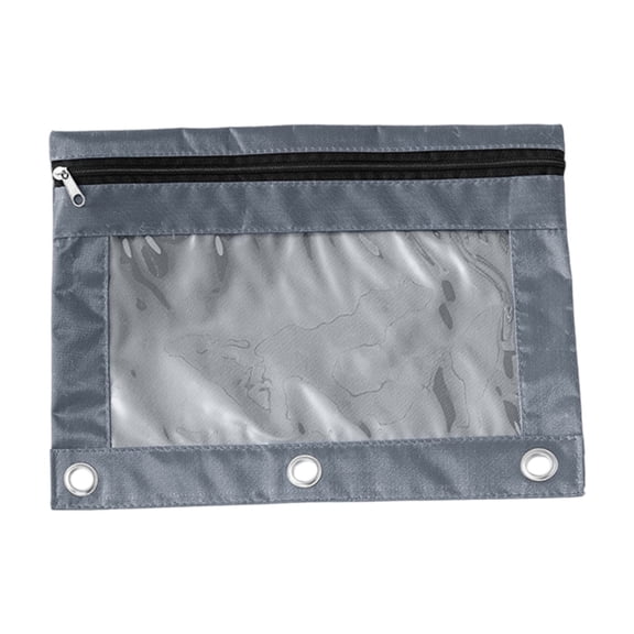 Cute Pencil Pouch, Three-hole Cloth Pencil Case Dan Layer Mesh Large Capacity Zipper