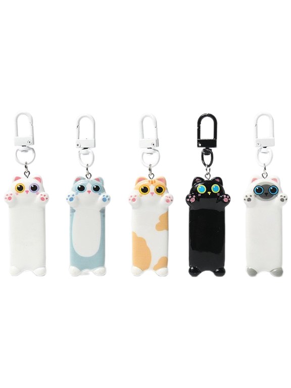 Cute Pendant Keychain Key Rings Fashion Kittens Charm Keyring Hangings Ornament Bag Decorations Party Jewelry