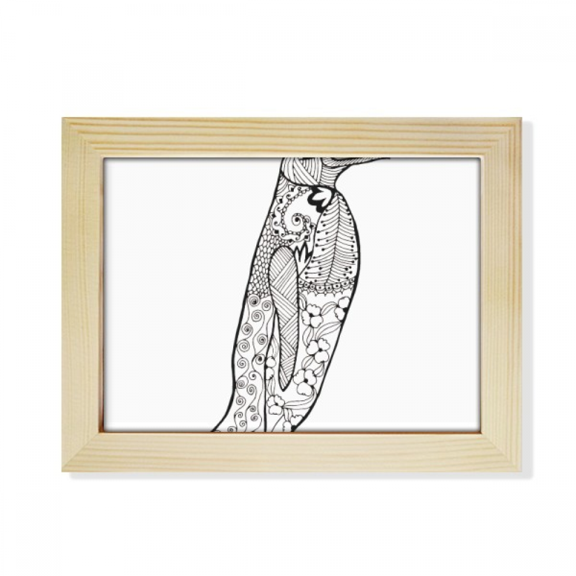 Cute Penguin Animal Portrait Sketch Desktop Photo Frame Picture Art Decoration Painting 6x8 inch