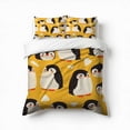 thumbnail image 1 of Cute Penguin Bedding Set 3 Pcs Soft Microfiber Quilt Cover For Bedroom Decor, Comforter Cover With 2 Pillowcase, 1 of 5