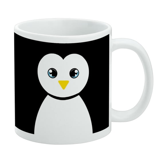 Cute Penguin Black and White White Mug