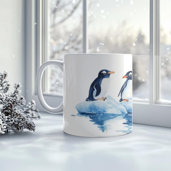 Cute Penguin Coffee Mug Ceramic Animal Lover Gift Dishwasher Cup oz oz Kitchenware.