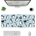 thumbnail image 1 of Cute Penguin Gaming Mouse Pad Penguins Large Mouse Pad (31.5x11.8 Inch) Non-Slip Rubber Base Large Desk Mat Desk Protector for Home Office Gaming Work, 1 of 6