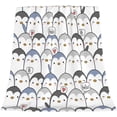 thumbnail image 1 of Cute Penguin Greeting Flannel Fleece Blanket Super Soft Cozy Plush Blankets Lightweight Microfiber Throw Blanket for Couch Sofa Bed, 1 of 6
