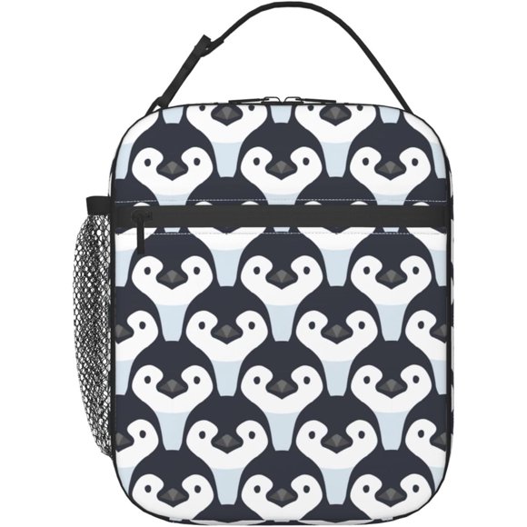 Cute Penguin Lunch Bag Insulated Lunch Box Reusable Thermal Lunch Tote Bag With Zipper For Work Outdoor Travel Picnic