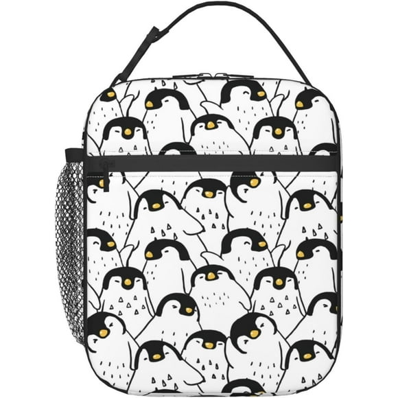 Cute Penguin Lunch Box for Adults Women Men Animal Lunch Bag Cooler Tote Reusable Insulated Lunch Bag Container Gifts for Office Picnic Travel Work