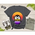 thumbnail image 1 of Cute Penguin Mascot Eat Japanese Ramen Noodle Retro Sunset T-Shirt Penguin Lover Gift T Shirt for Men Women Kids Boys Girls Graphic Tshirt, 1 of 8