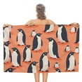 thumbnail image 1 of Cute Penguin Oversized -Washed Lightweight Quick Dry Beach Towels - 32"x63", 1 of 7