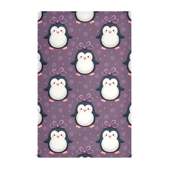 Cute Penguin Pattern Kitchen Towels Waffle Weave Decorative Tea Towels Multi Use Dishcloths 28x18in