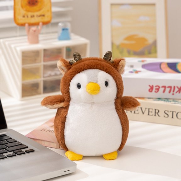 Cute Penguin Plush Doll, Soft Multi-Role Companion Toy, Ornament for Sofa or Desk, Gift, Emotional Support 9 Inch