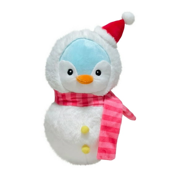 Cute Penguin Plush Stuffed Toy With Christmas Hat And Scarf, Home Decoration For Children Birthday Parties, Soft Huggable Stuffed Animal For Play Collecting Gift Giving