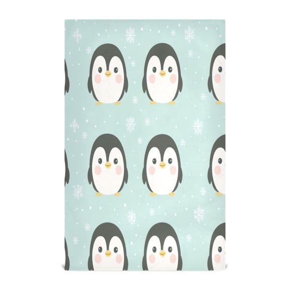Cute Penguin Seamless Kitchen Towels Set of 4 Tea Towels for Kitchen Decorative Waffle Dishcloths 28x18in
