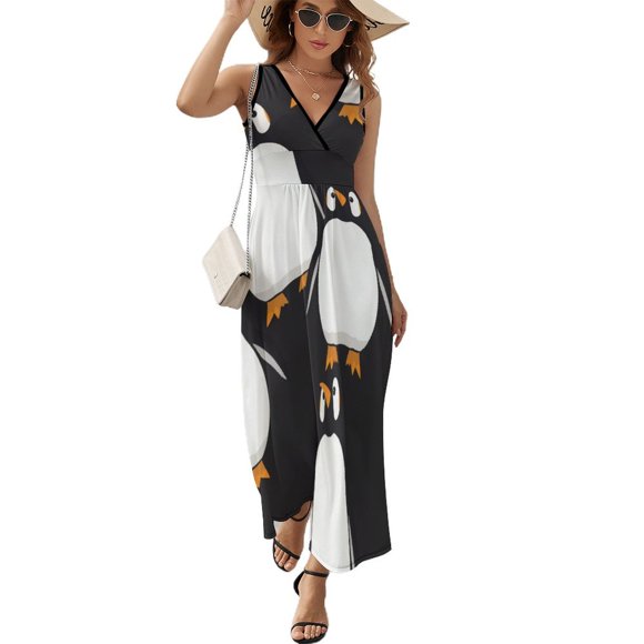 Cute Penguin Sleeveless Luxury Evening Dress For Women Party Dress