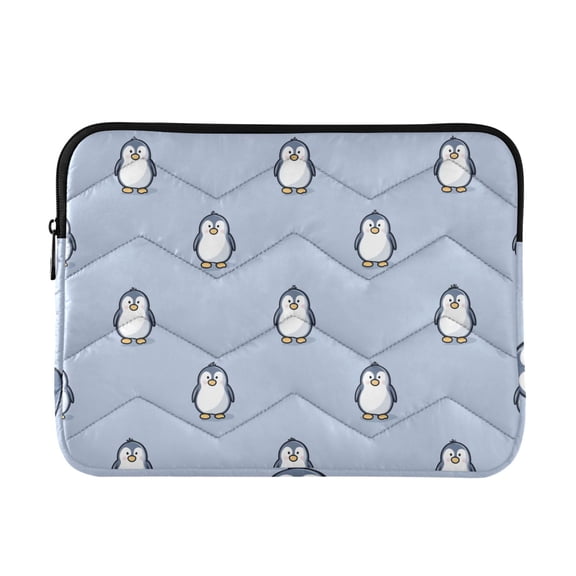 Cute Penguin Standing Quilted Laptop Protective Cases Computer Sleeves Tablet Bags Briefcases M