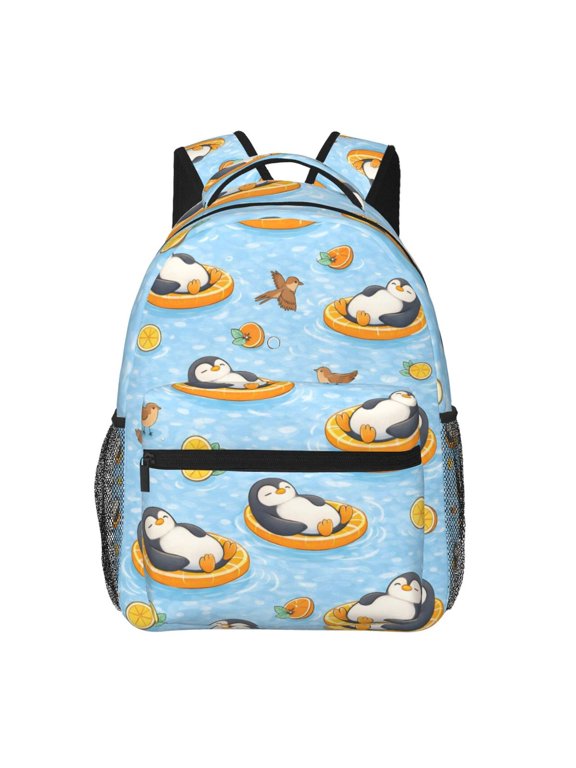 Cute Penguin Summer Backpack Lightweight Rucksack Travel Bag for Men and Women