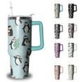 thumbnail image 1 of Cute Penguin Tumbler with Handle and Straw, 40 oz Stainless Steel Insulated Cup with Lid and Straw,Travel Coffee Mug Water Bottle, Birthday Christmas Mothers Day Gifts for Animal Lovers Women, 1 of 6
