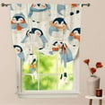 thumbnail image 1 of Cute Penguin Window Curtain for Living Room Roman Curtain Kitchen Tie-up Curtains Adjustable Drapes, 1 of 5