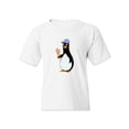 thumbnail image 1 of Cute Penguin With Ice Cream T-Shirt Juniors -Image by Shutterstock,  Small, 1 of 4