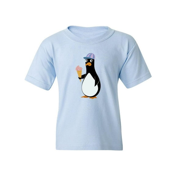 Cute Penguin With Ice Cream T-Shirt Juniors -Image by Shutterstock,  Small
