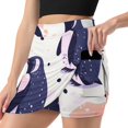 thumbnail image 1 of Cute Penguin Women's High Short Skirt, High Waisted Mini Skirt with One Side Pocket, 1 of 5