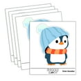 thumbnail image 1 of Cute Penguin with Big Hat Beanie Car Window Bumper Water Bottle Phone Tablet Laptop Waterproof Vinyl Decal Sticker Set 5-Pack - Gloss Finish - 2.0", 1 of 7
