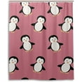 thumbnail image 1 of Cute Penguins Bath Shower Curtain Liners 60x72in, 100% Polyester Waterproof with C-Shaped Curtain Hook Modern Bathroom Decoration 1 Panel, 1 of 5