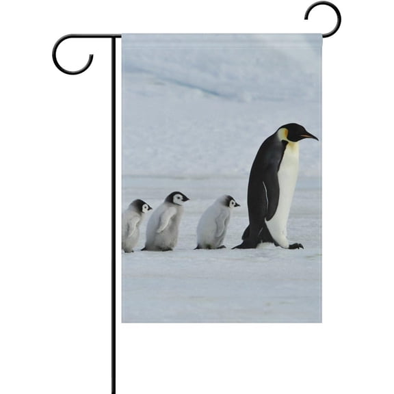 Cute Penguins Decorative Double Sided House Flag 28 x 40 inch
