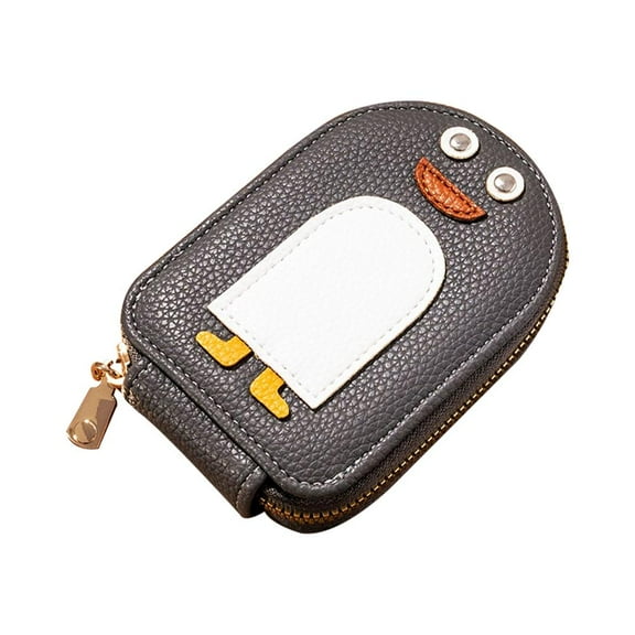 Cute Penguins PU Credit Card Coin Wallet, Women's Leather Credit Card Holder T2I1