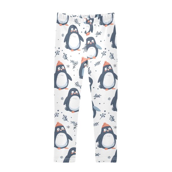 Cute Penguins Printed Leggings Yoga Pants for in 4t to 10t